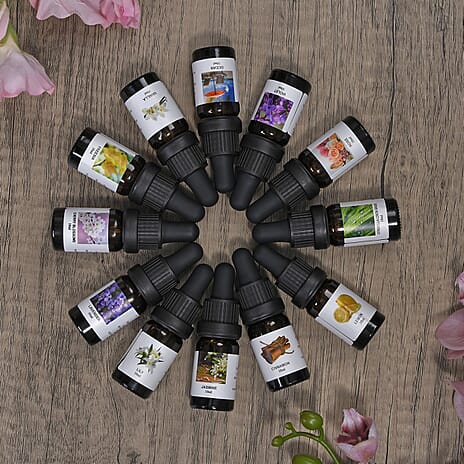 12 Piece Set - The 5th Season Fragrance Oils (Vanilla, Ocean, Rose, Lavender, Jasmine, Cinnamon, Lemon Grass, Violet, Freesia, Lily, Lemon, Cherry Blossom) - 10 ml each