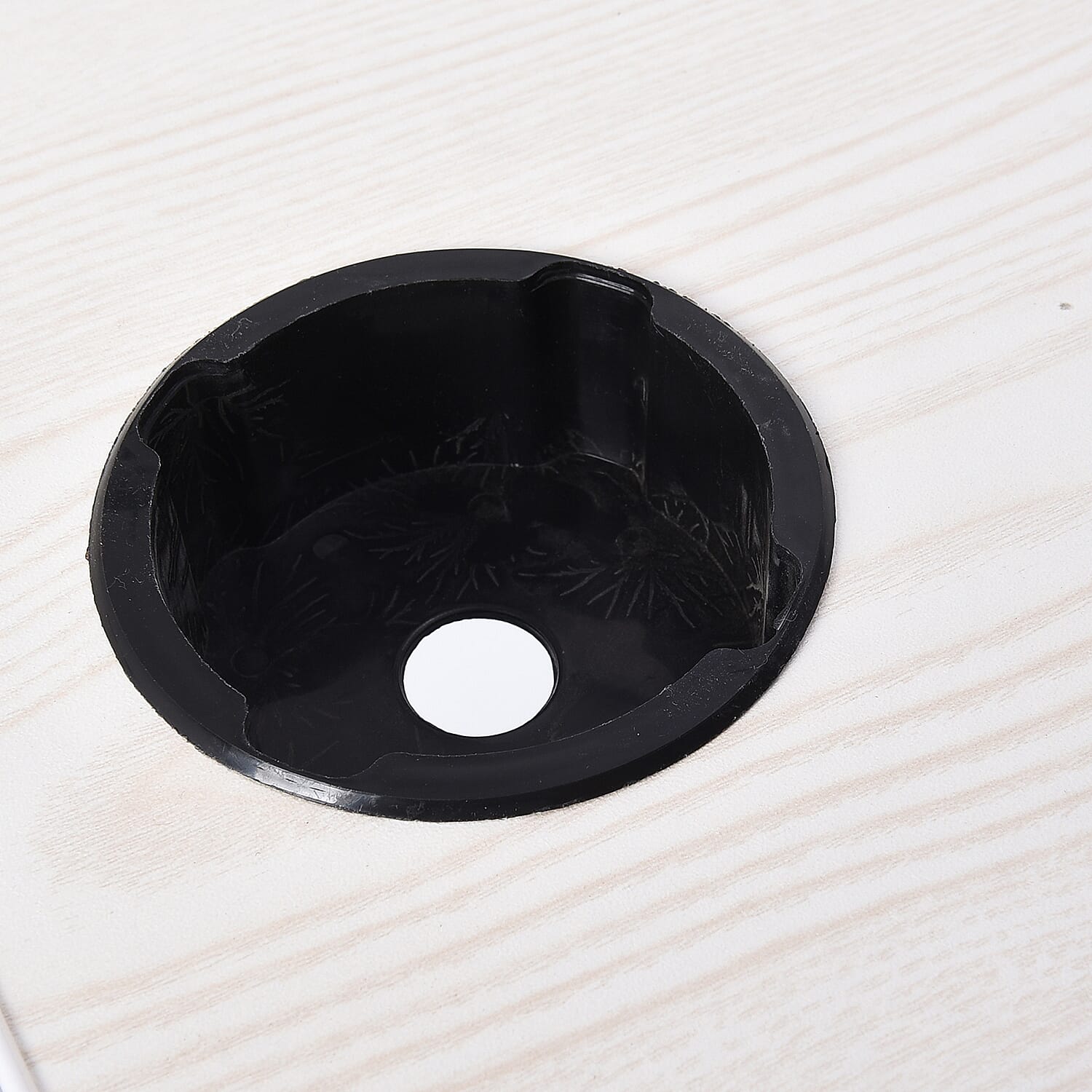 Multi-Function Folding Table with Cup and Tablet Holder (Size 60x37x27 Cm) - Cream White