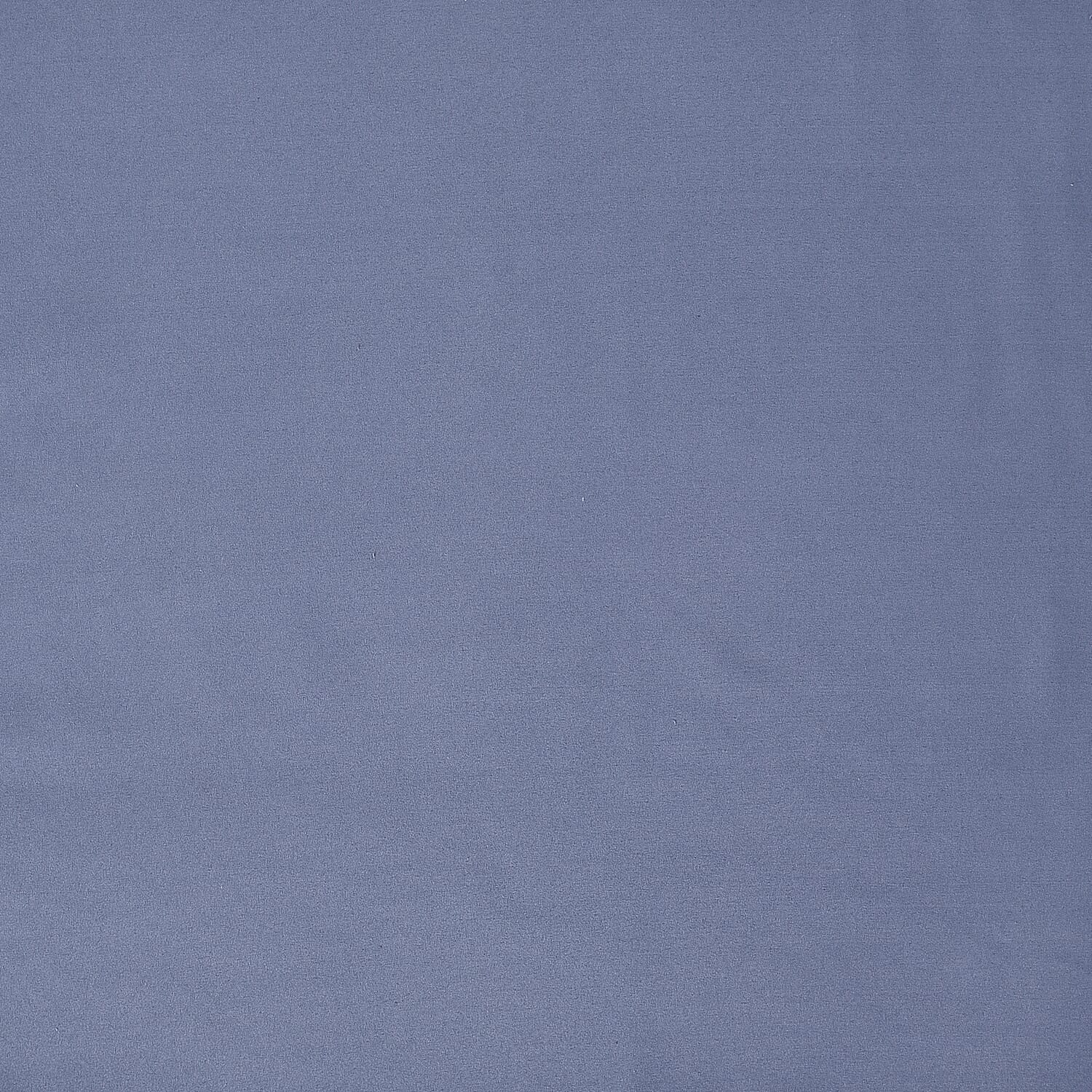 4 Piece Set - Solid Microfibre Sheet Set including Flat Sheet (275x265cm), Fitted Sheet (150x200-30cm) and 2 Embroidered Pillow Cases (50x75cm) - Blue - King