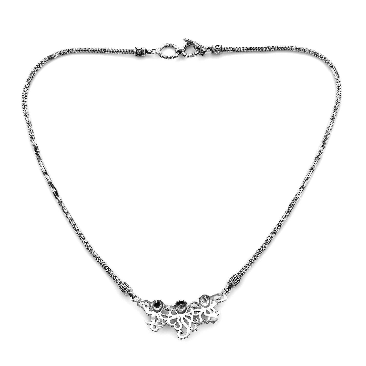 Royal Bali Collection - Sterling Silver Octopus Necklace (Size 20), Silver wt 23.80 Gms