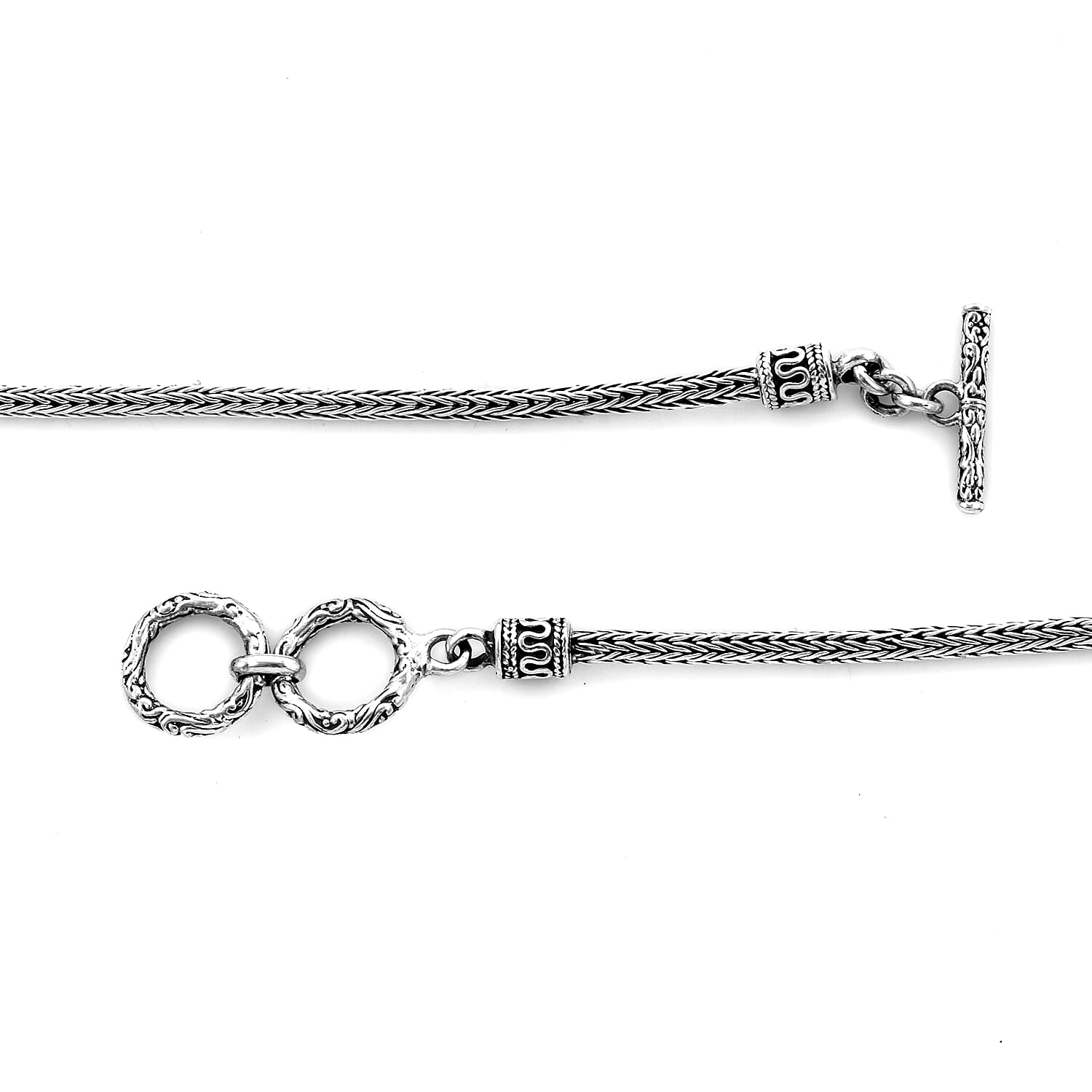 Royal Bali Collection - Sterling Silver Octopus Necklace (Size 20), Silver wt 23.80 Gms