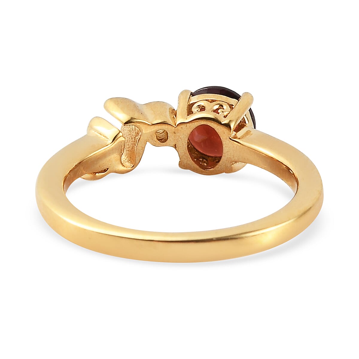 AA Mozambique Garnet Zodiac-Capricorn Ring in 14K Gold Overlay Sterling Silver 1.05 Ct.