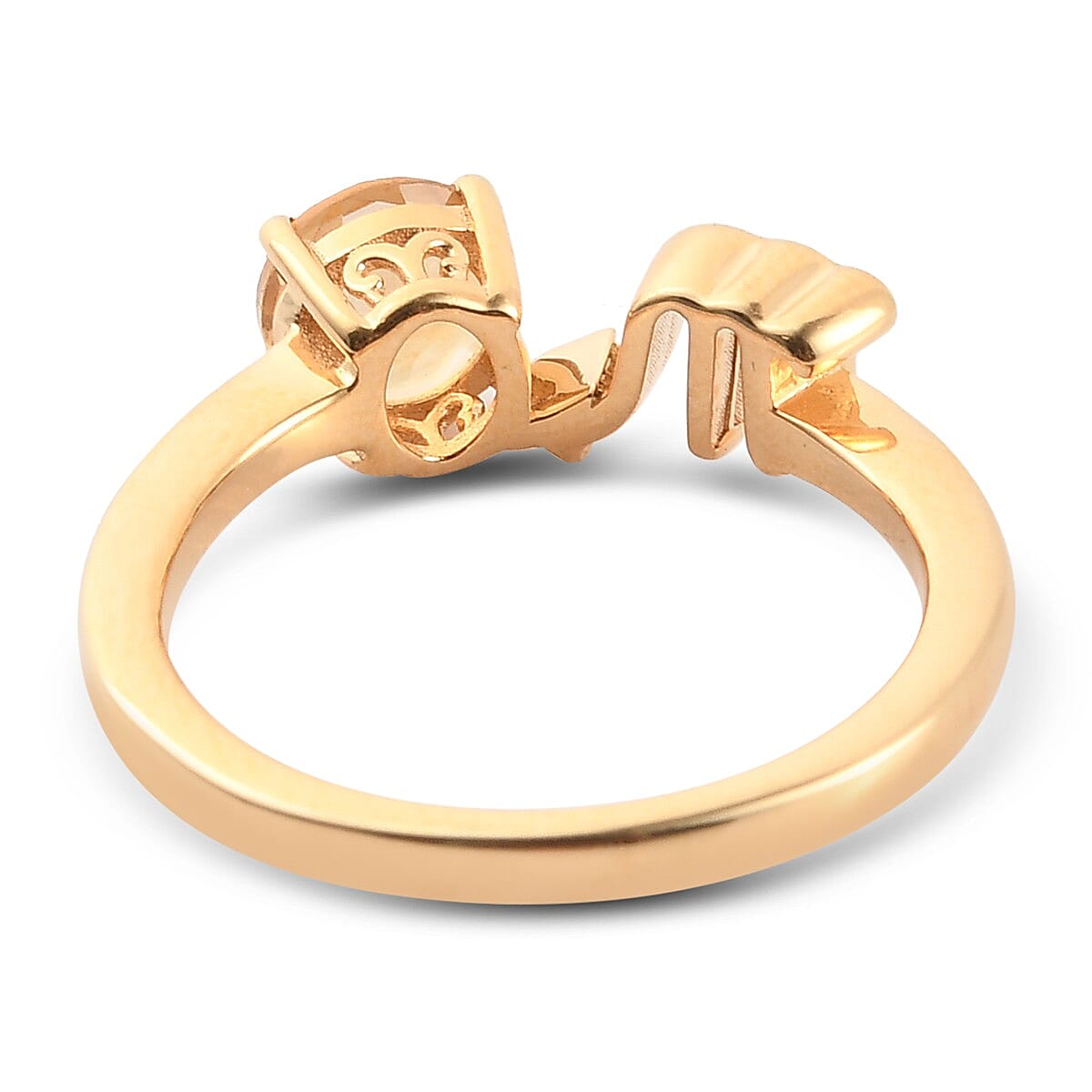 AA Citrine Zodiac-Scorpio Ring in 4K Gold Overlay Sterling Silver 0.75 Ct.
