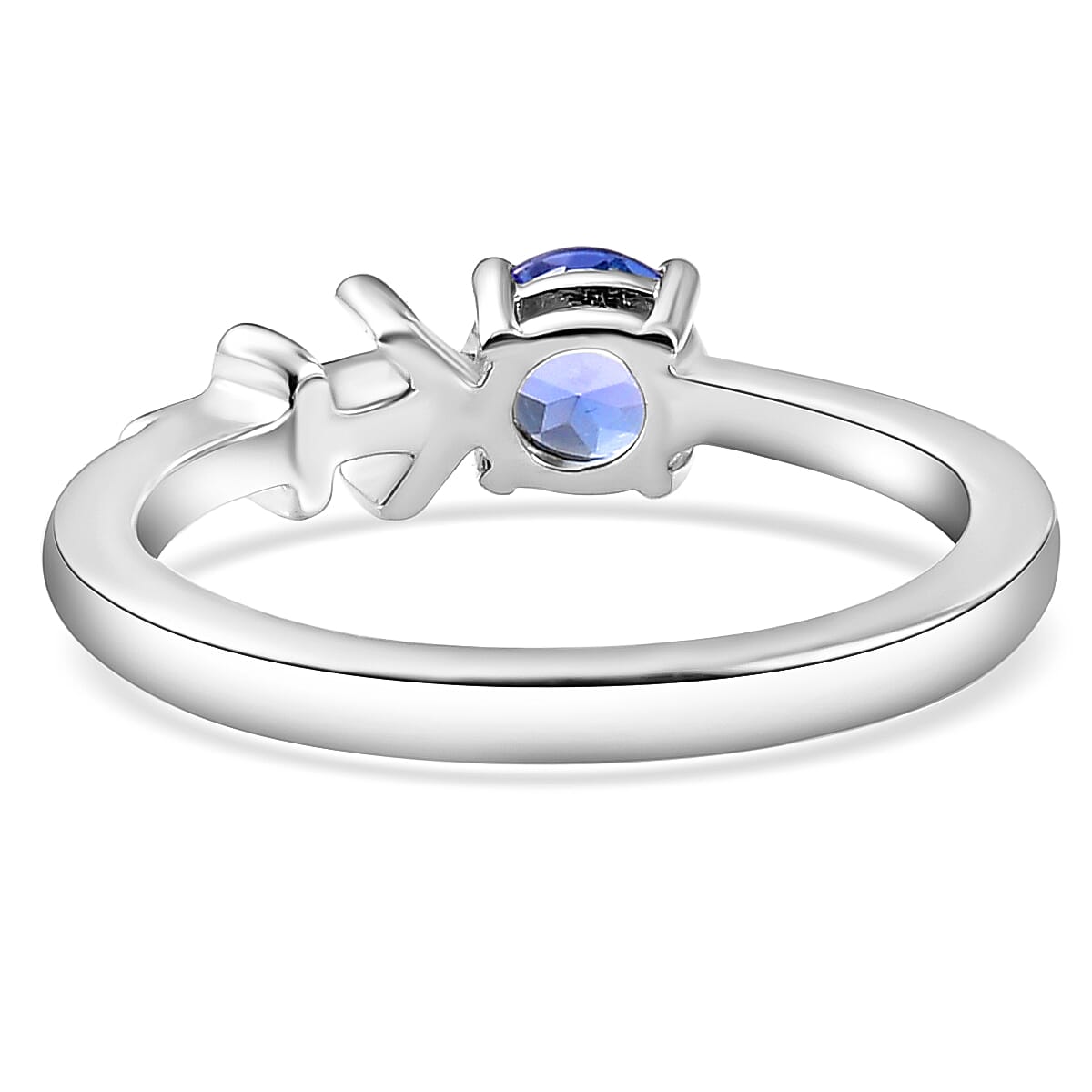 AA Tanzanite Zodiac-Sagittarius Ring in Platinum Overlay Sterling Silver