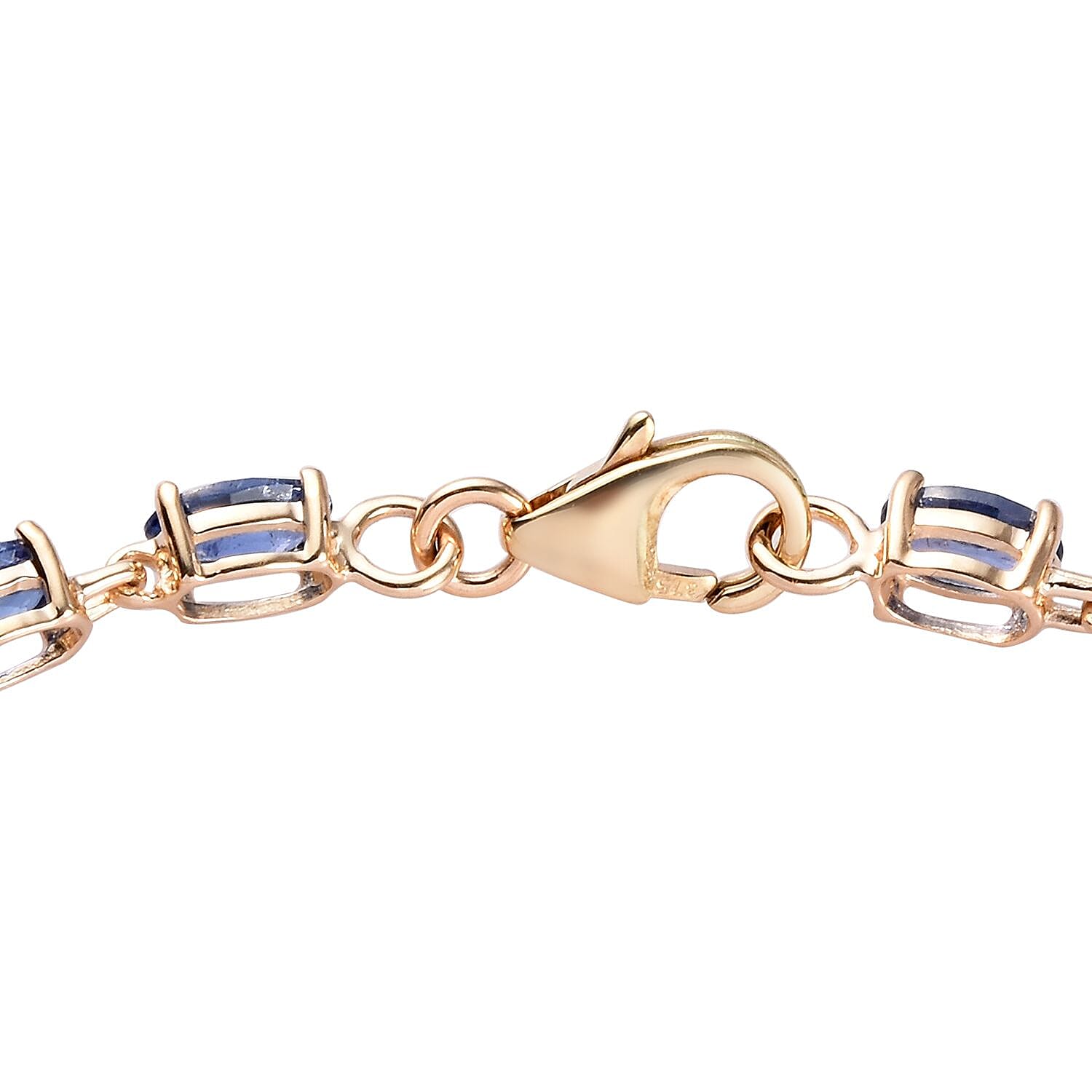 9K Y Gold AA Royal Ceylon Sapphire Bracelet (Size 7.5) with Lobster Clasp 7.50 Ct.