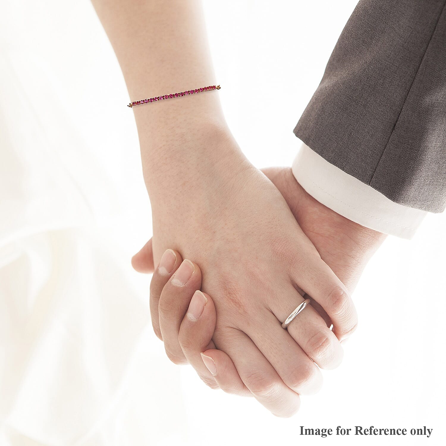 African Ruby Adjustable Bolo Bracelet (Size 6.5-9) in 14K Gold Overlay Sterling Silver 1.00 Ct.