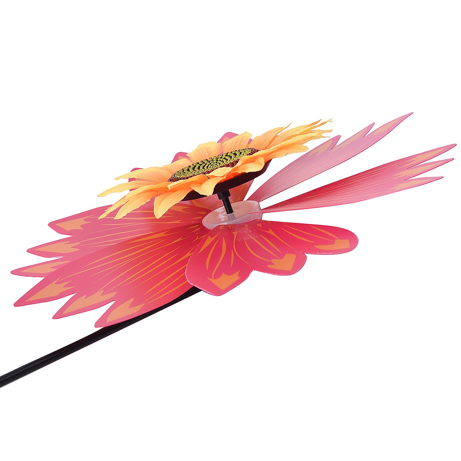 Set of 3 - Sunflower Windmill (Size 65x30cm) - Yellow, Red and Purple