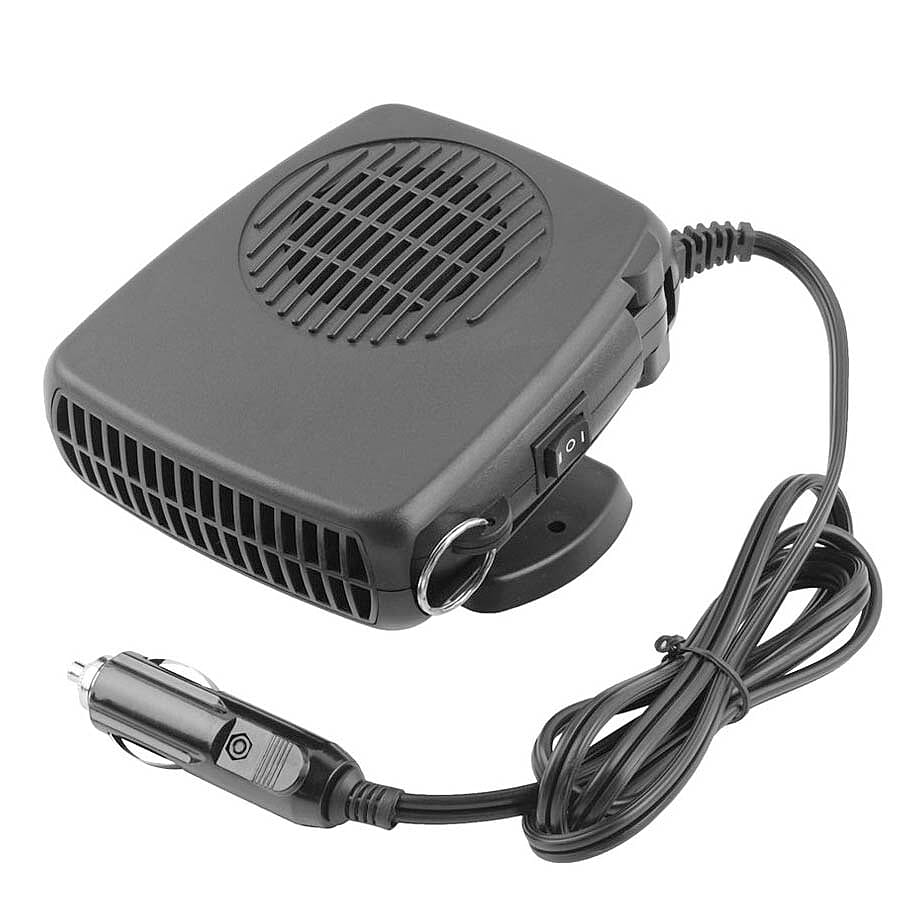 2 in 1 Portable Auto Heater Fan with Cooling & Heating Function (Size 14x12x7.5 Cm) - Black