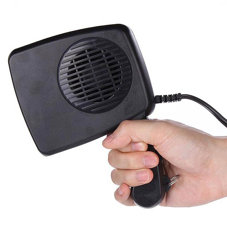 2 in 1 Portable Auto Heater Fan with Cooling & Heating Function (Size 14x12x7.5 Cm) - Black