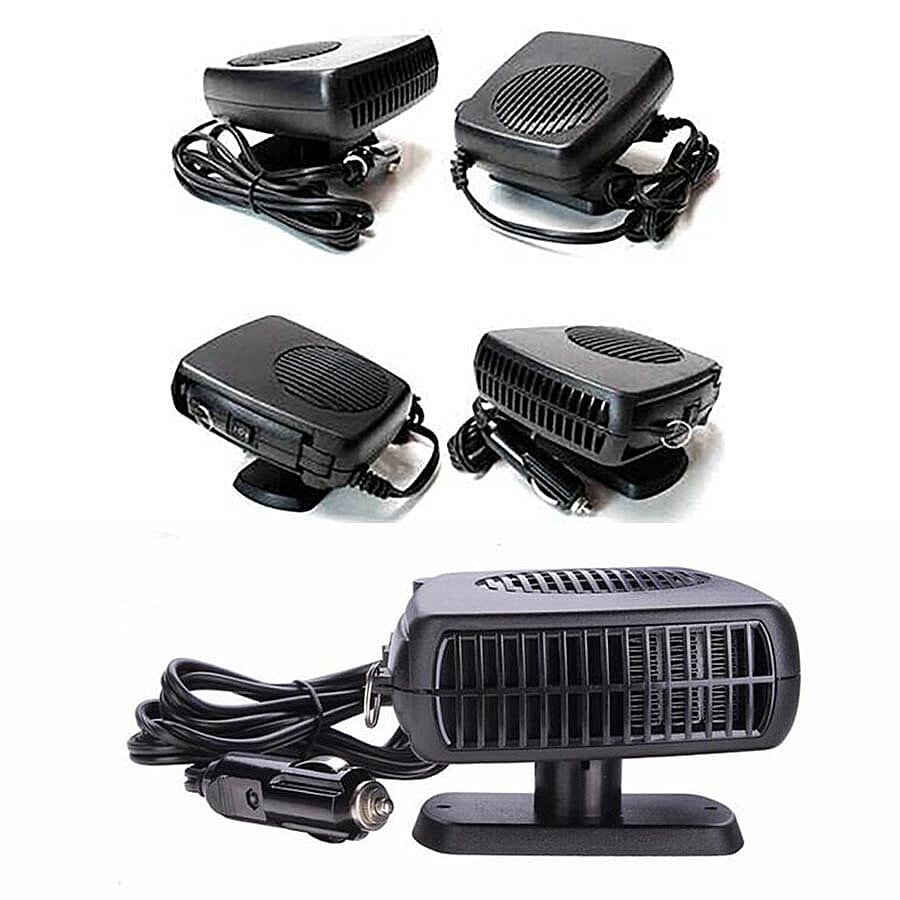 2 in 1 Portable Auto Heater Fan with Cooling & Heating Function (Size 14x12x7.5 Cm) - Black