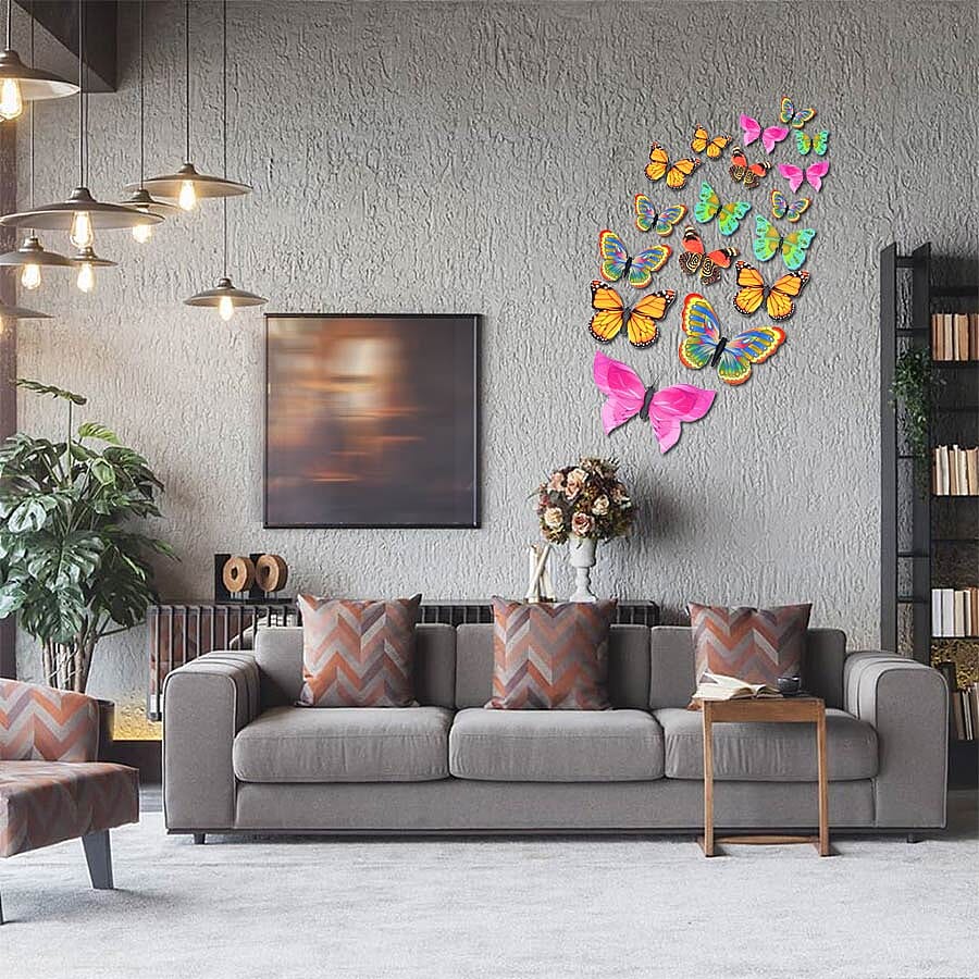 42 Pcs Set - Multi Colour Magnet 3D Butterflies