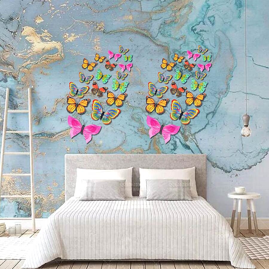 42 Pcs Set - Multi Colour Magnet 3D Butterflies