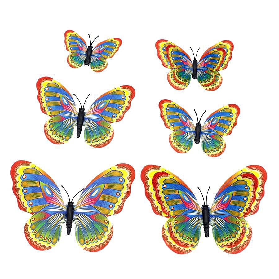42 Pcs Set - Multi Colour Magnet 3D Butterflies