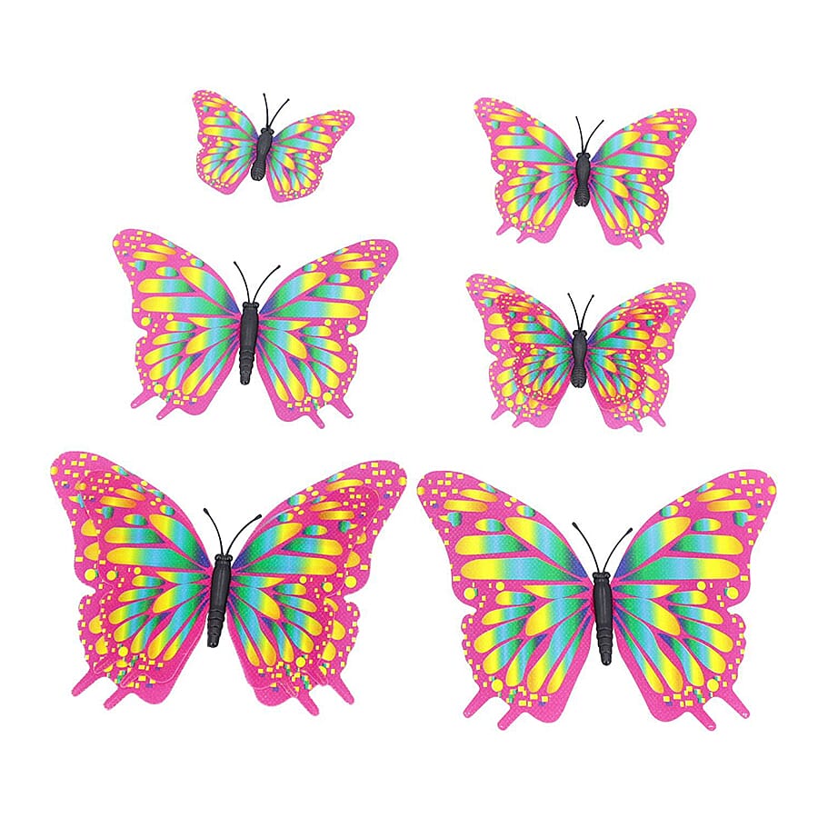 42 Pcs Set - Multi Colour Magnet 3D Butterflies