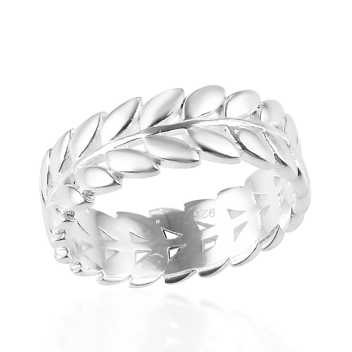Designer Inspired- Sterling Silver Leaf Band Ring