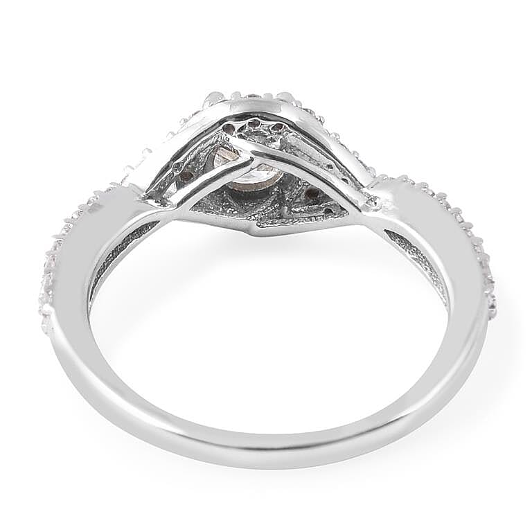 NY Close Out- 14K White Gold SGL Certified Diamond (I1-I2/G-H) Cluster Ring 1.00 Ct.