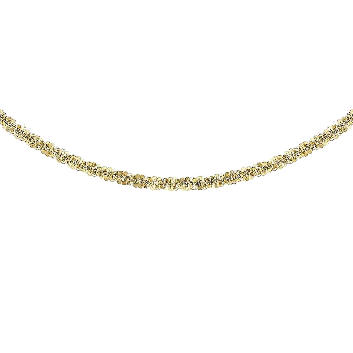 9K Yellow Gold Criss Cross Necklace (Size 18), Gold wt 3.10 Gms