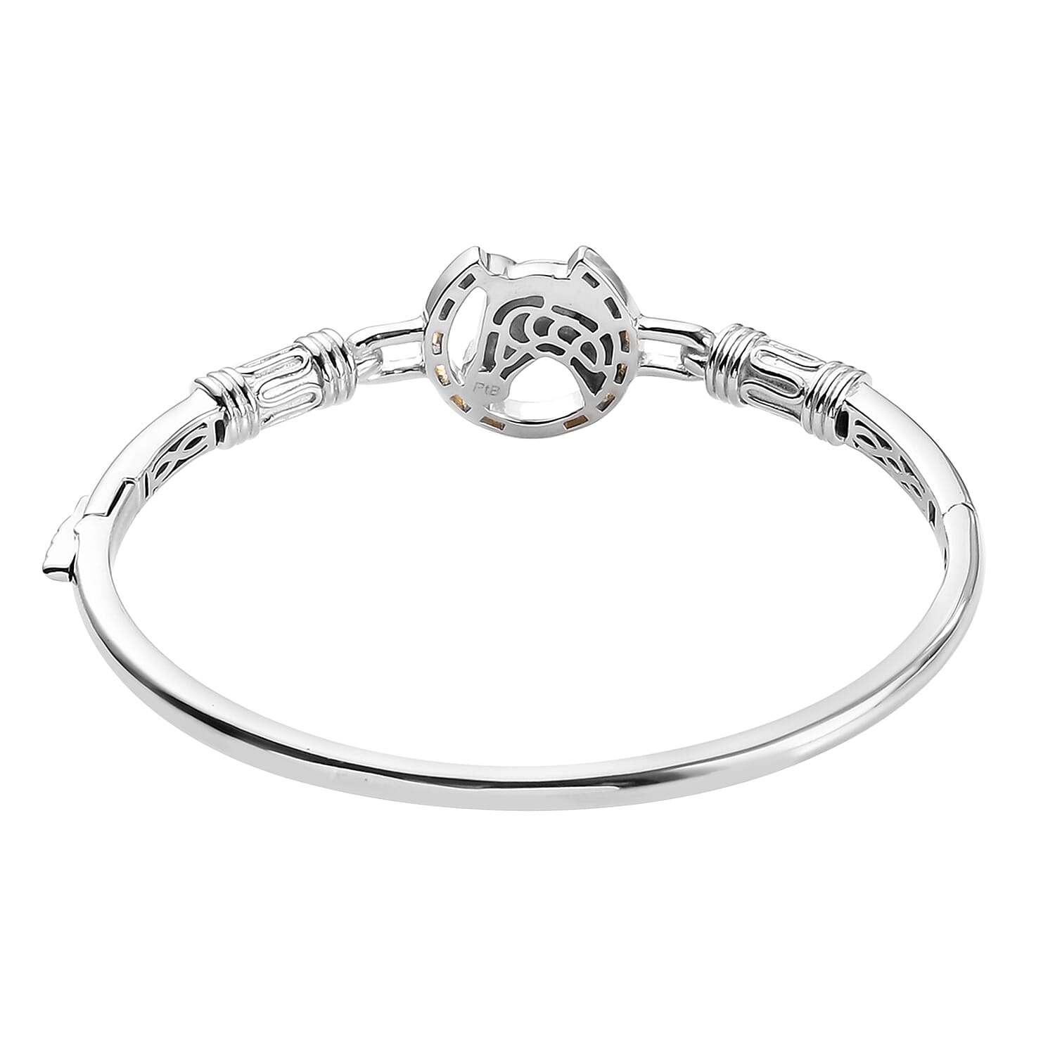 Horseshoe Bangle (Size 7.5) with Clasp in Two Tone