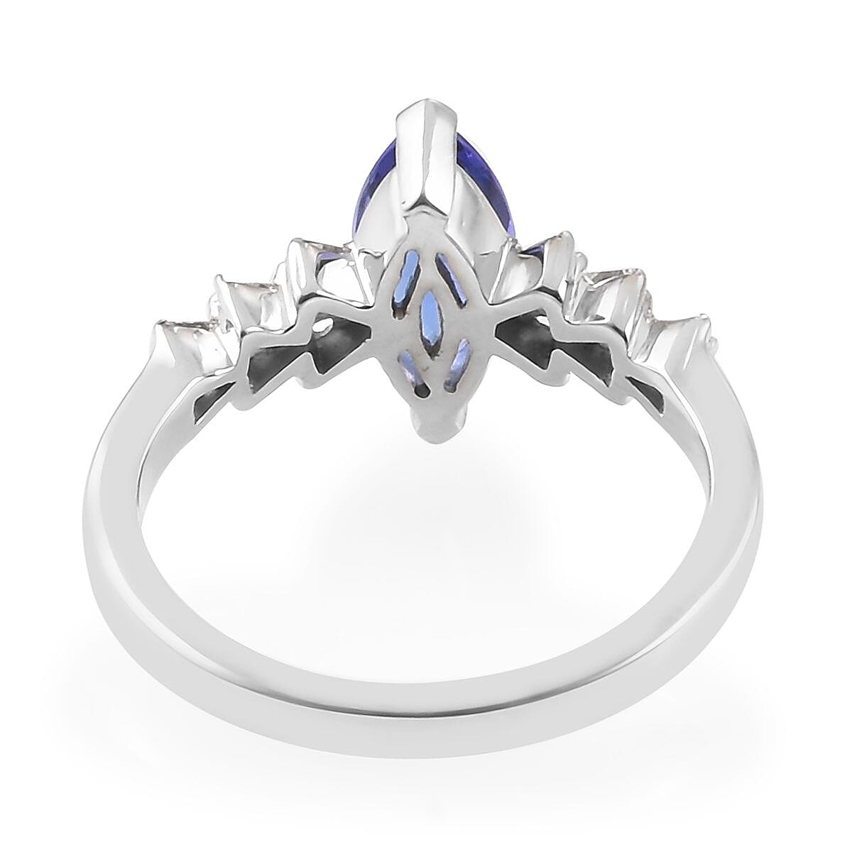 RHAPSODY 950 Platinum AAAA Tanzanite (1.05 Ct), Diamond (VS-E-F) Marquise Ring 1.20 Ct.