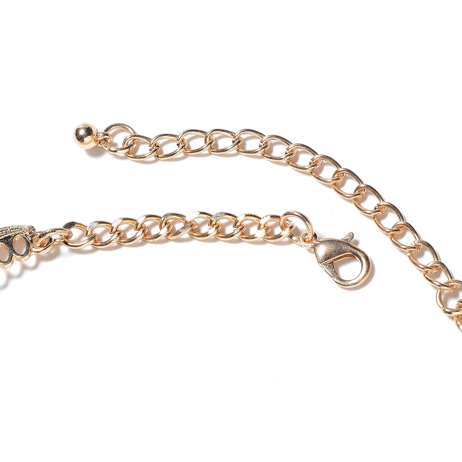 Blue Howlite (Mrq), White Austrian Crystal Necklace (Size 20 with 3 inch Extender)