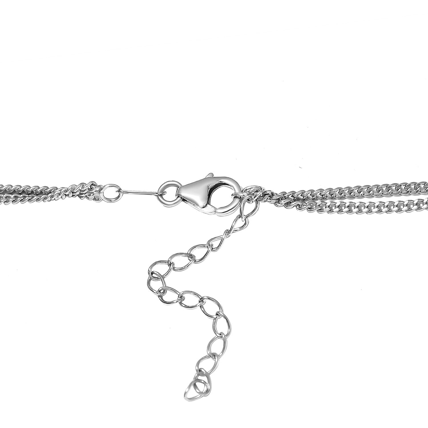 Arizona Sleeping Beauty Turquoise (Rnd) V Necklace (Size 18 with 2 Inch Extender) in Platinum Overlay Sterling Silver 11.00 Ct, Silver wt 22.91 Gms