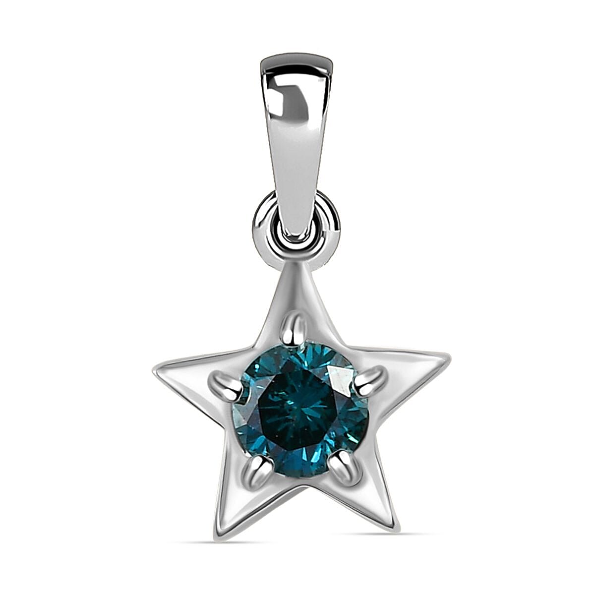 Steel and blue deals diamond pendant