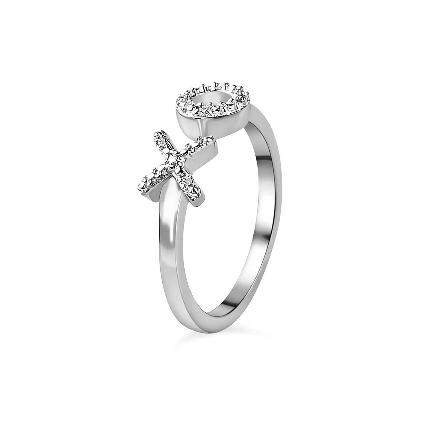 Diamond studded deals platinum ring