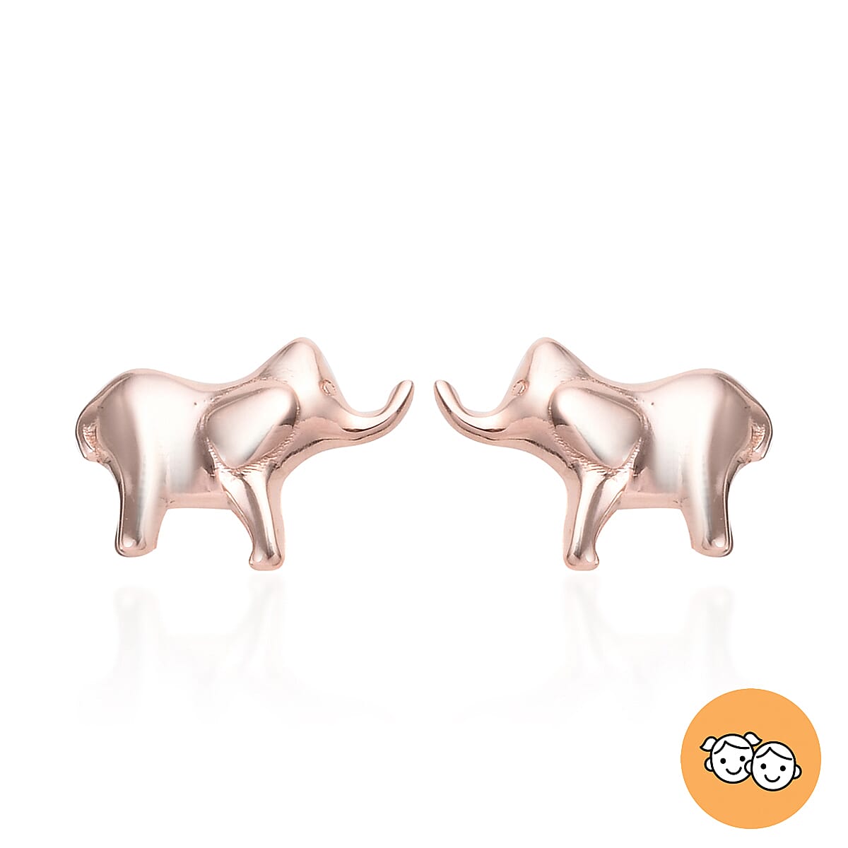 14k Yellow Gold & Rose Gold Madi K MOP Elephant Post Earrings