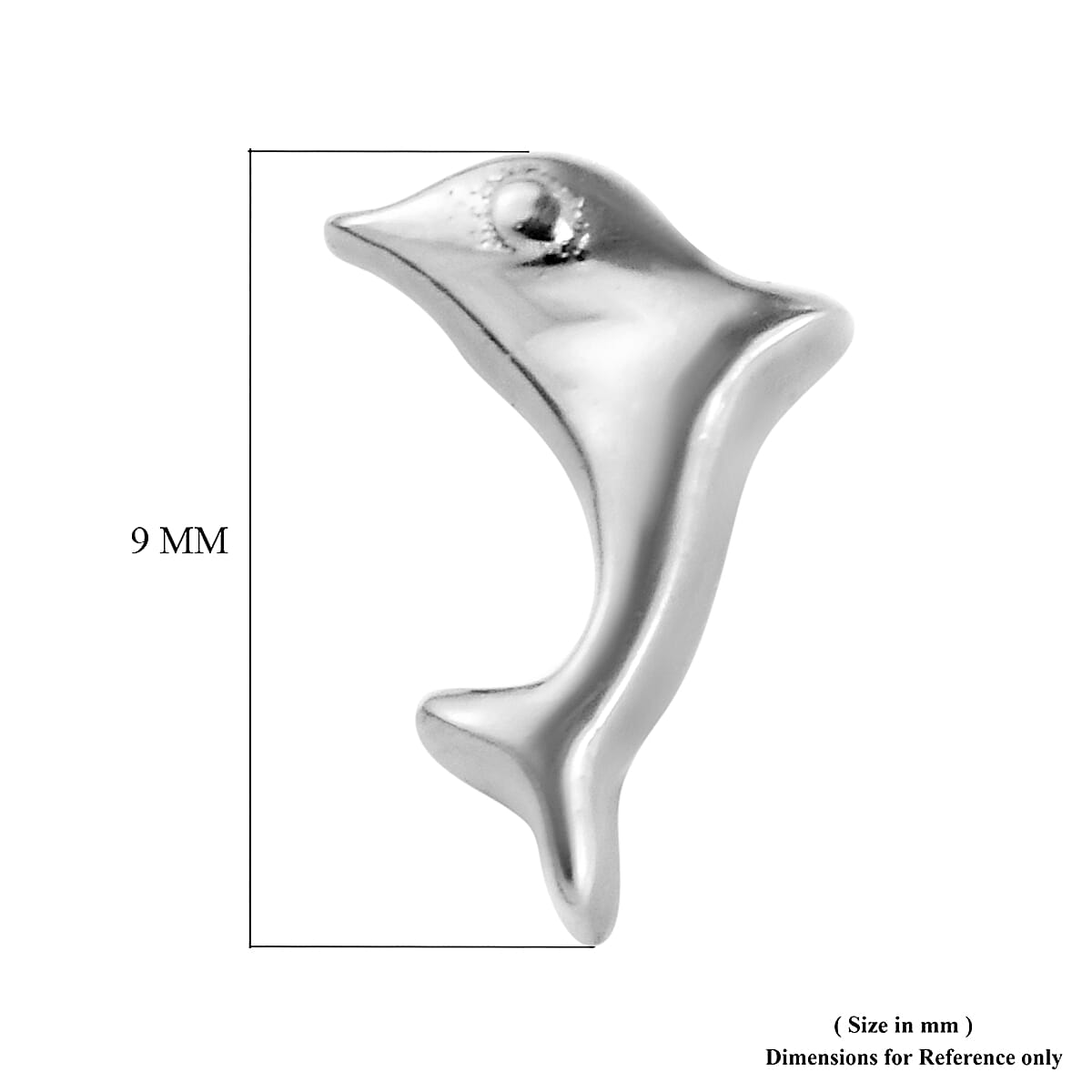 Little Dolphin Stud Earrings for Kids in Sterling Silver