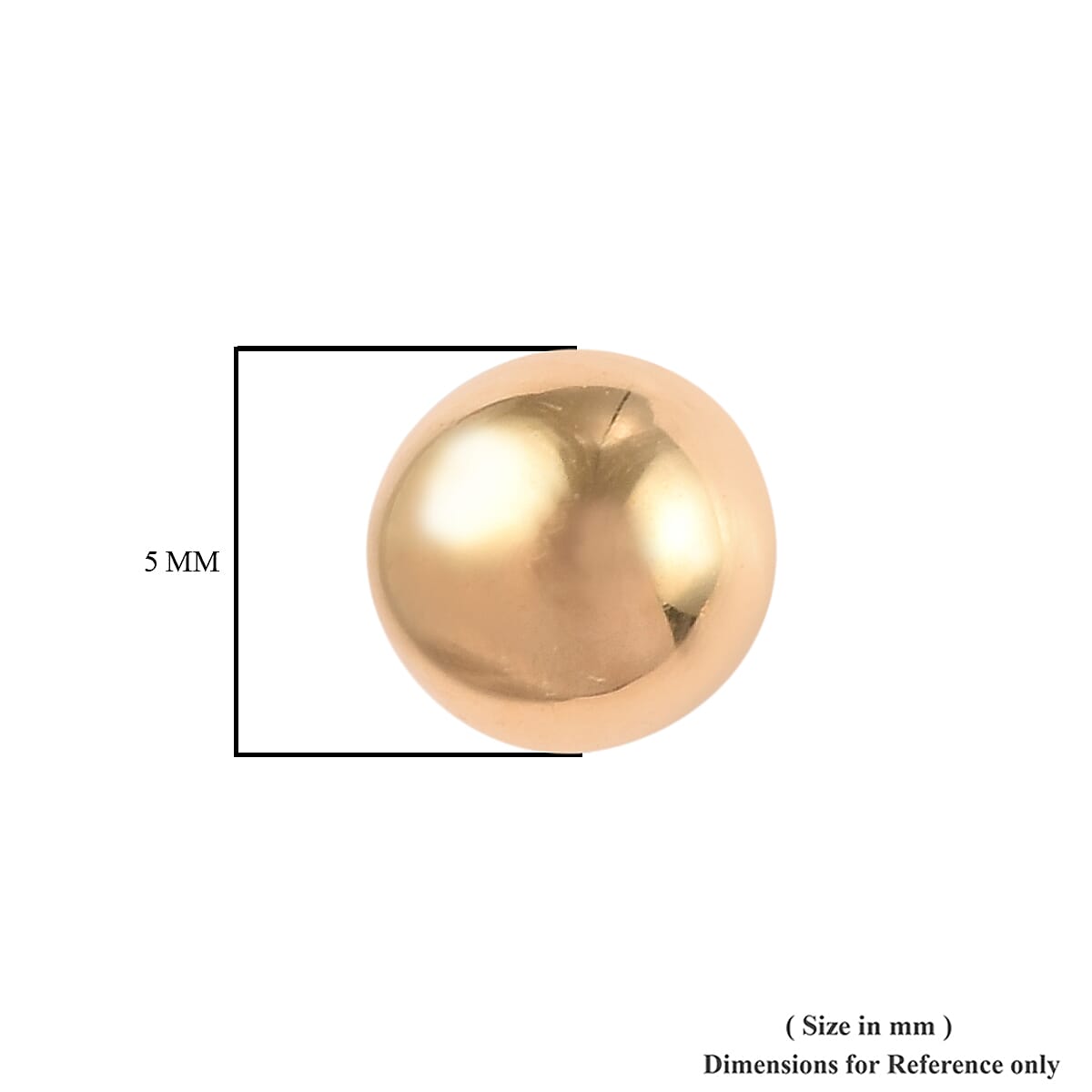 Ball Earrings for Children in Gold Plated Silver