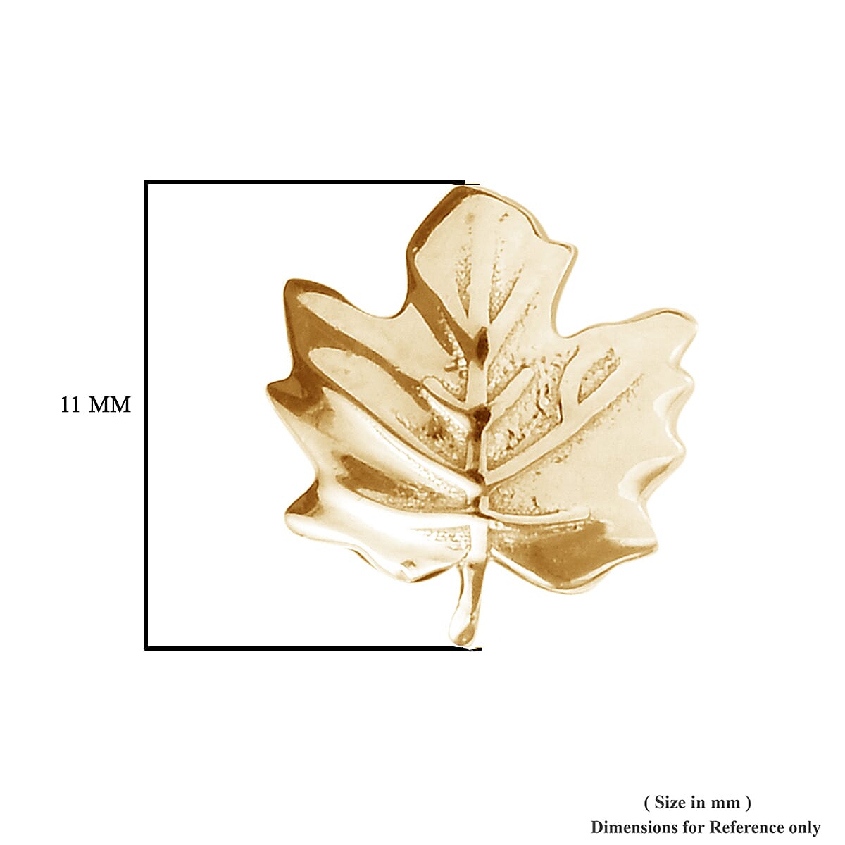 Maple Leaf Earrings for Kids in Gold Plated Silver