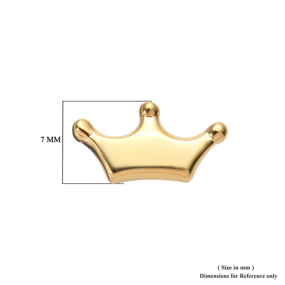 Children Crown Earrings in Gold Plated Silver