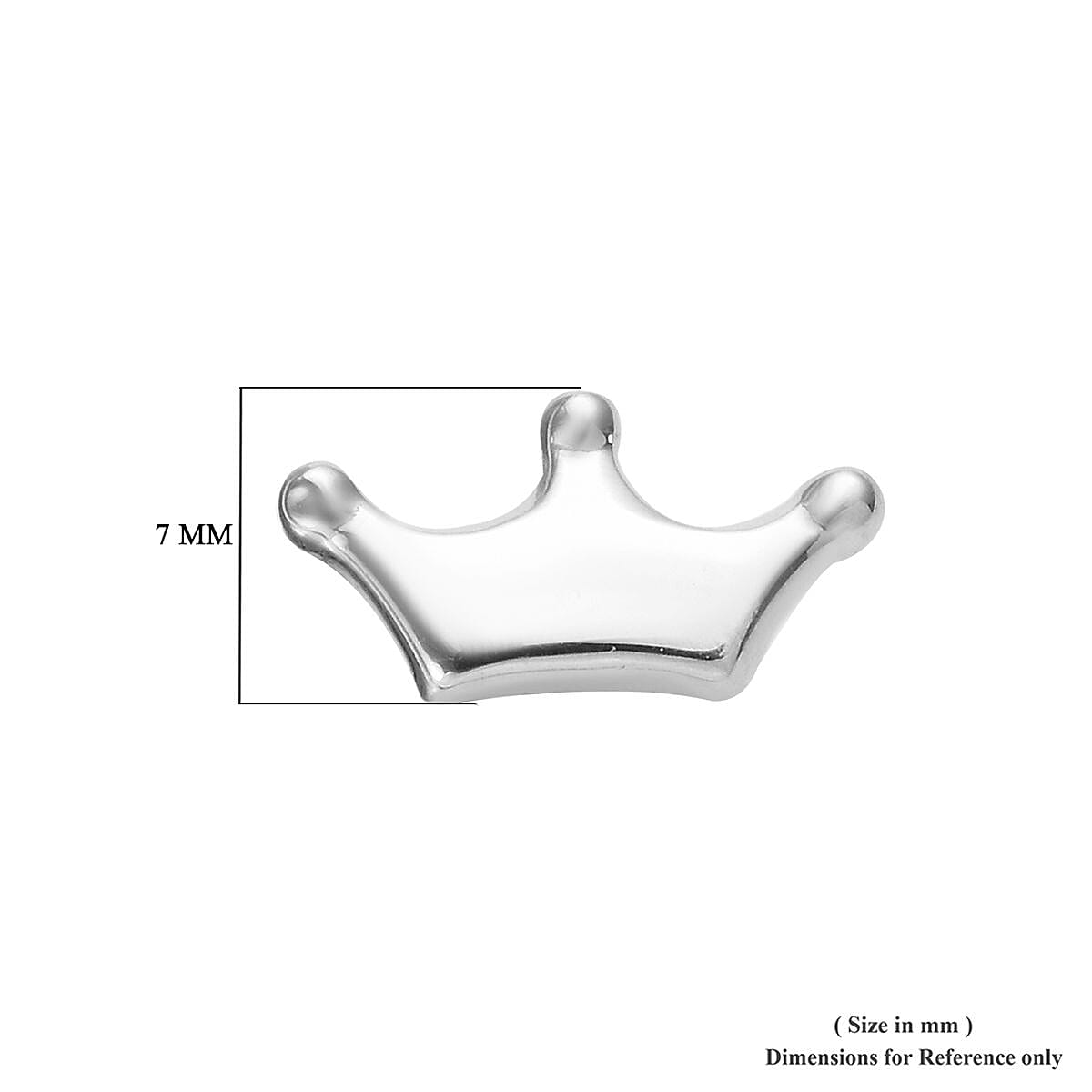 Children Crown Earrings in Sterling Silver