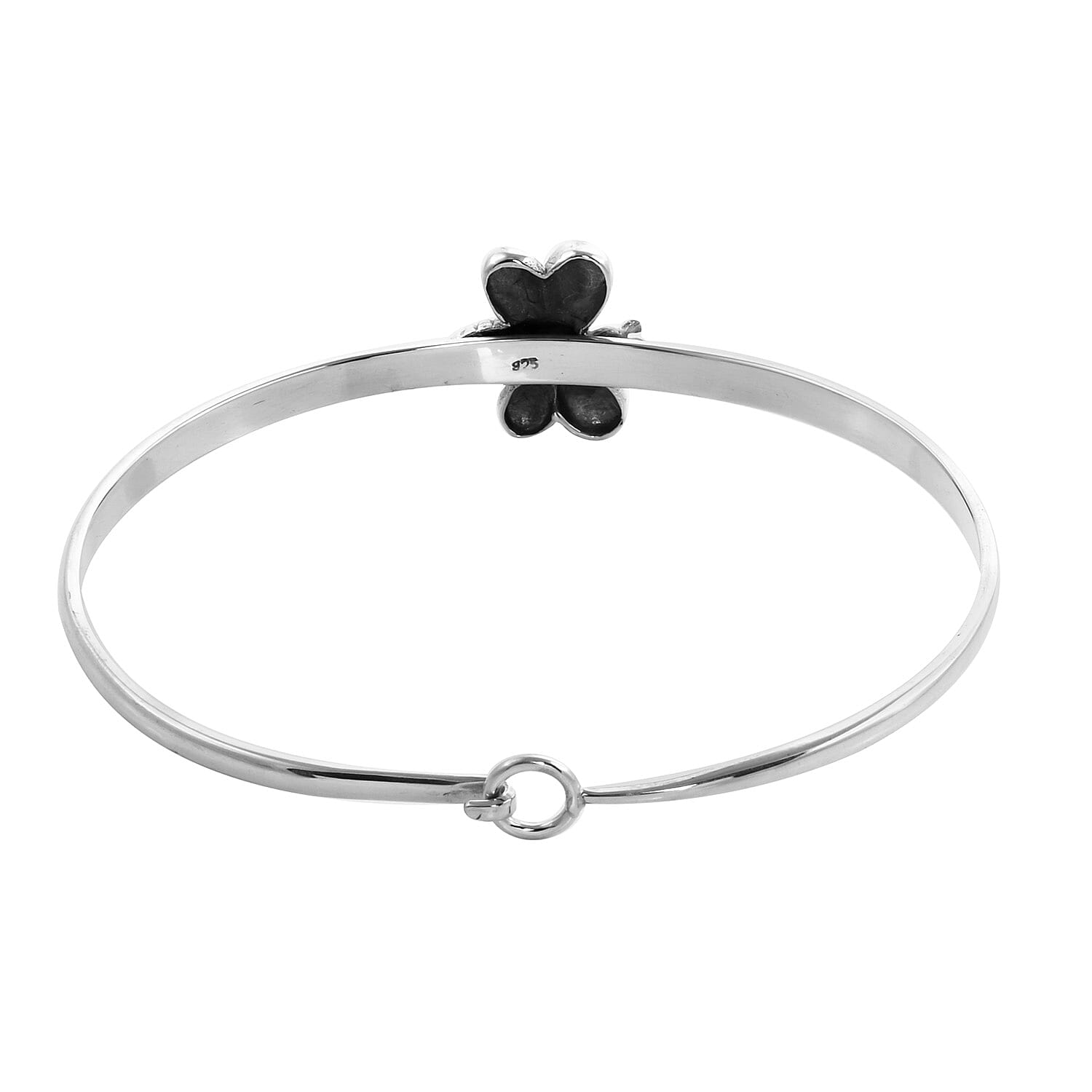 Royal Bali Collection - Sterling Silver Bee Bangle (Size 7.5), Silver wt 12.15 Gms