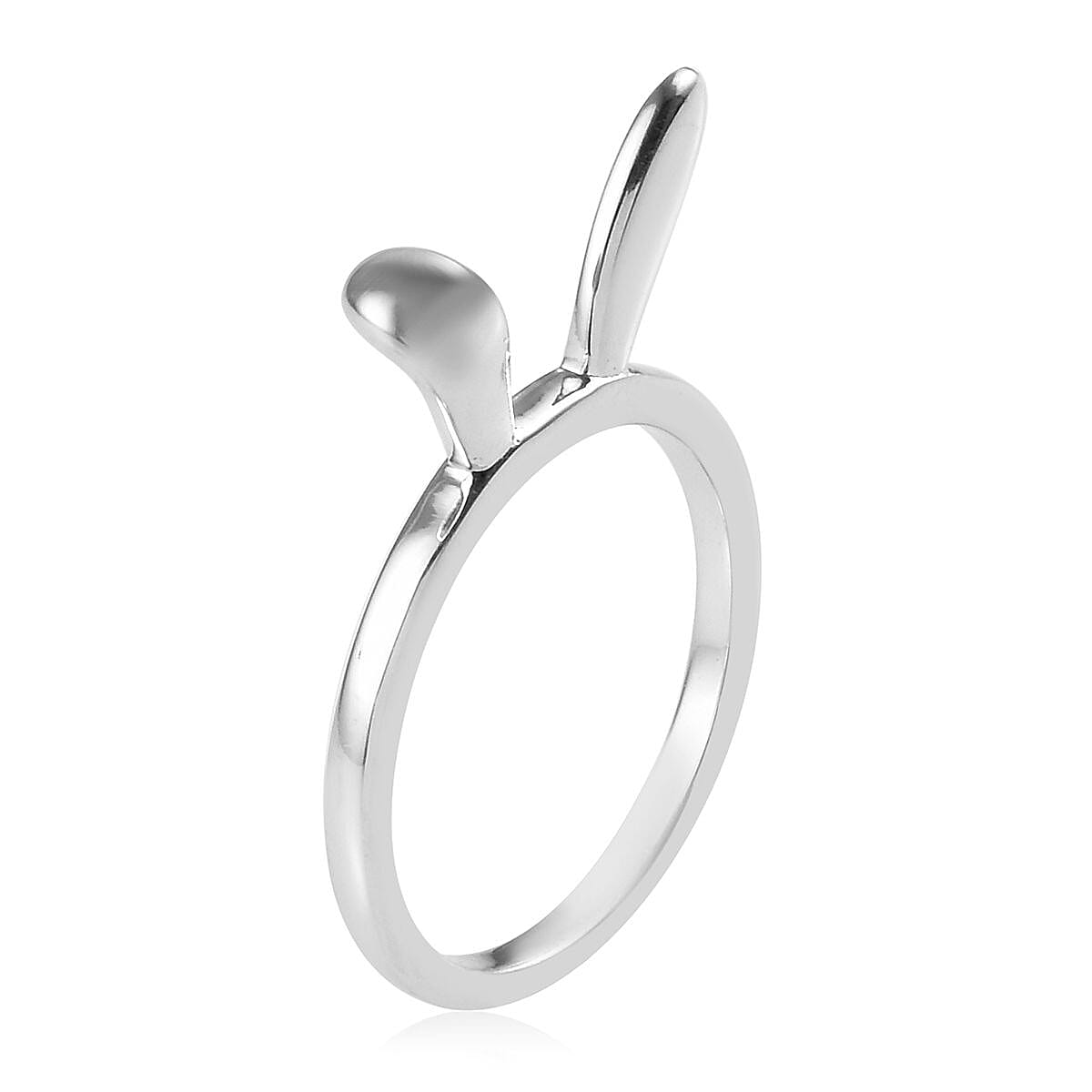 Platinum Overlay Sterling Silver Ring