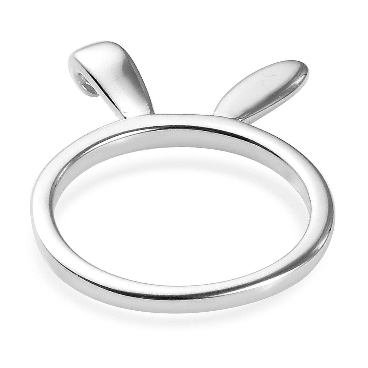 Platinum Overlay Sterling Silver Ring