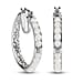 Rainbow Moonstone Hoop Earrings in Silver Tone 24 Ct