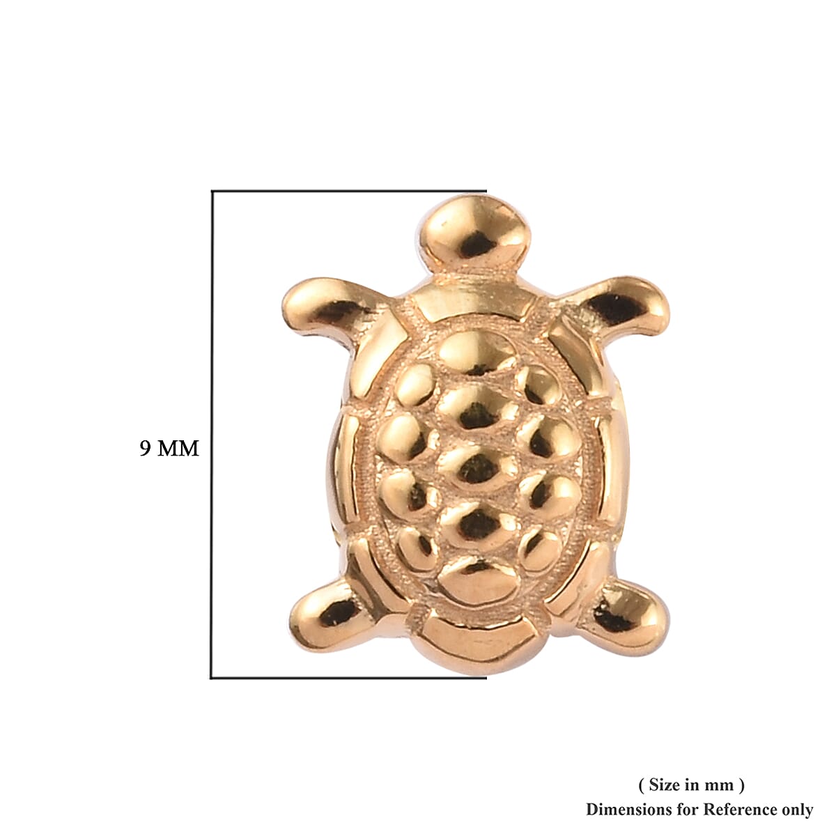 Turtle Earrings for Children in Gold Plated Silver