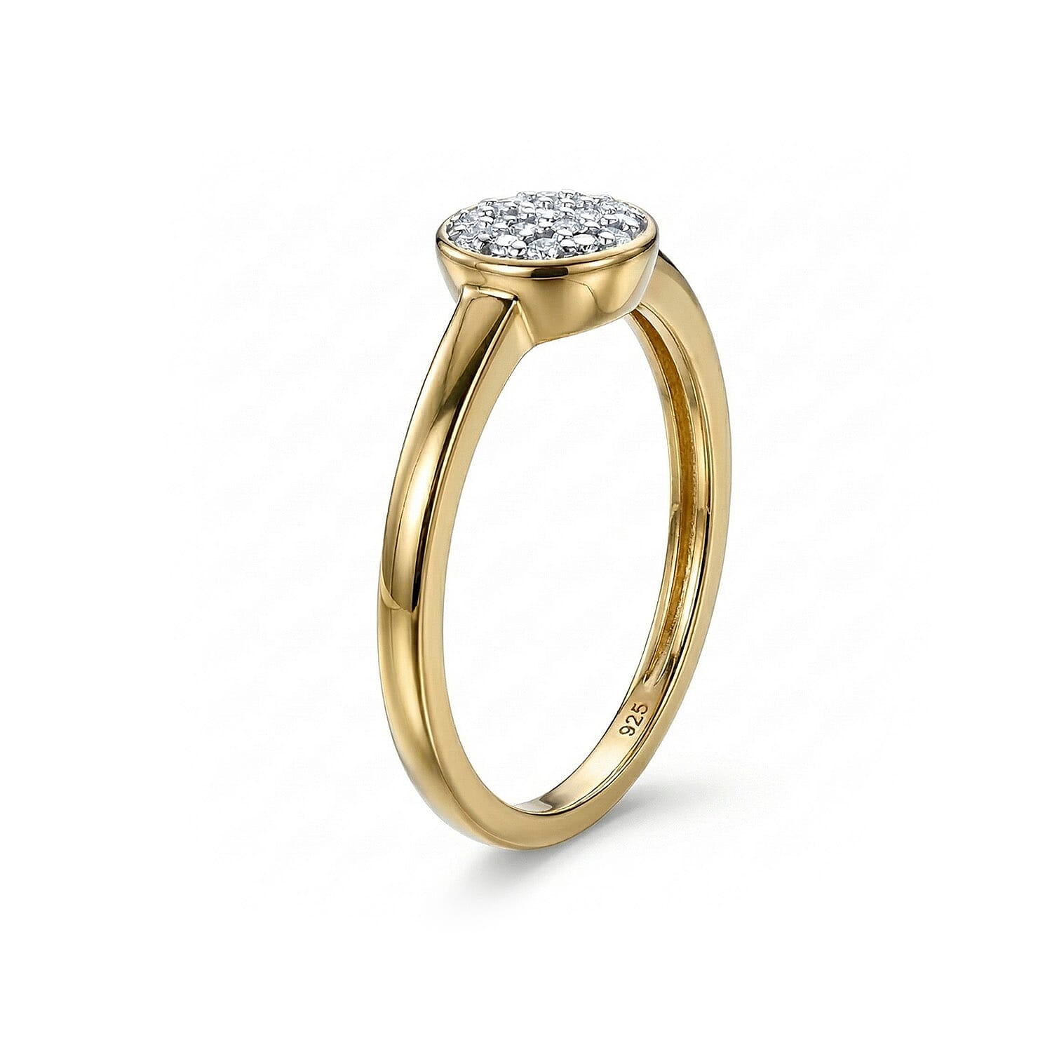 Diamond Ring in Sterling Silver