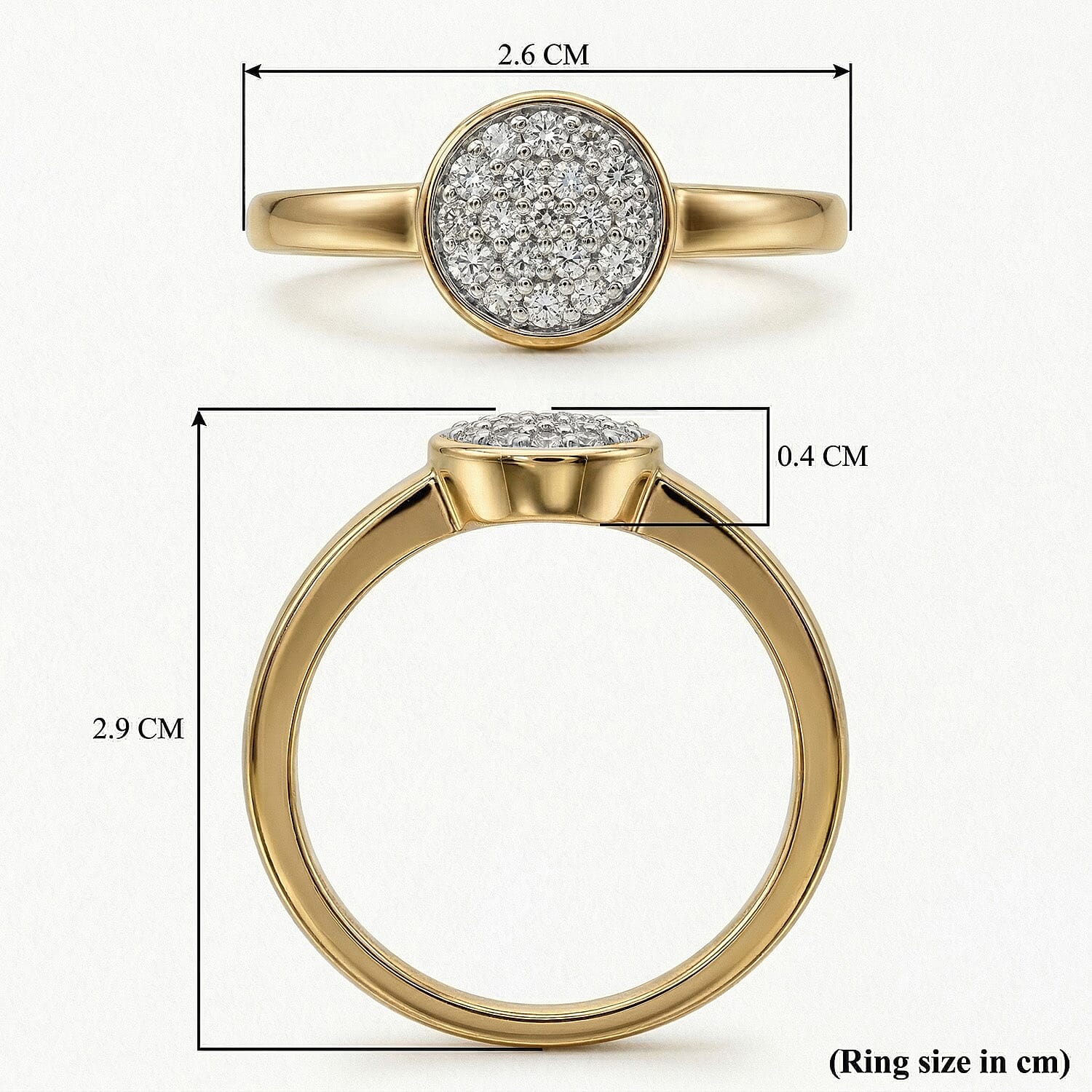 Diamond Ring in Sterling Silver