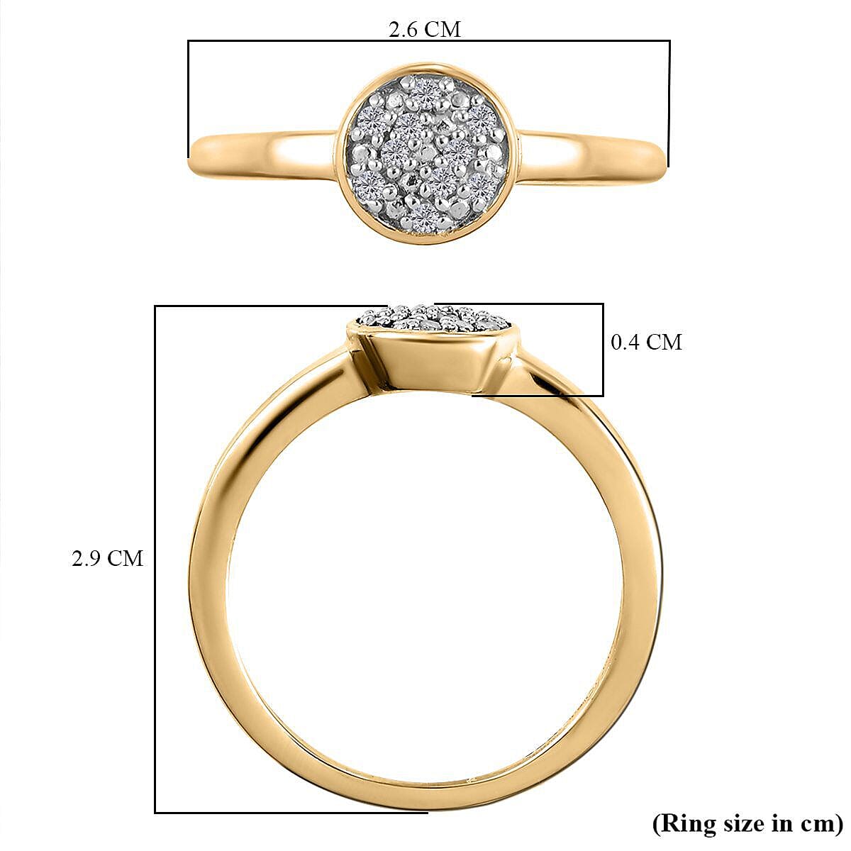 Diamond Ring in Sterling Silver