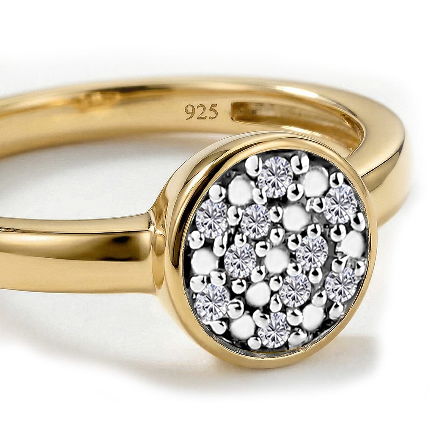 Diamond Ring in Sterling Silver