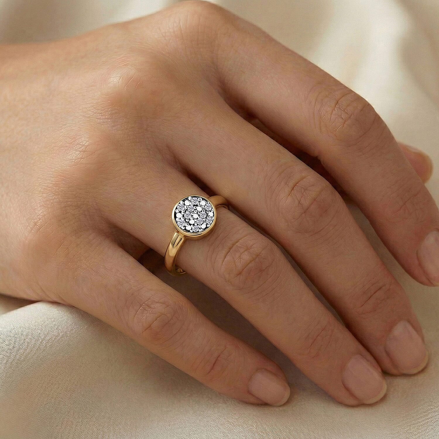 Diamond Ring in Sterling Silver