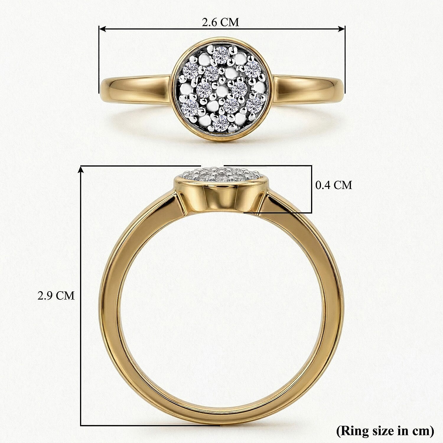 Diamond Ring in Sterling Silver
