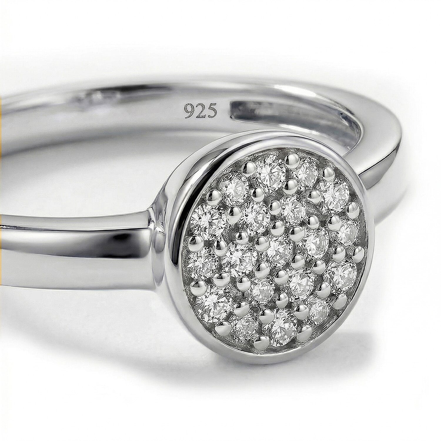 Diamond Ring in Sterling Silver