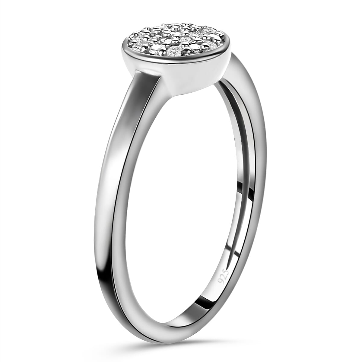 Diamond Ring in Sterling Silver
