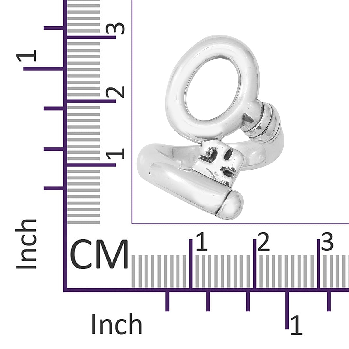 Designer Inspired- Sterling Silver Key Ring