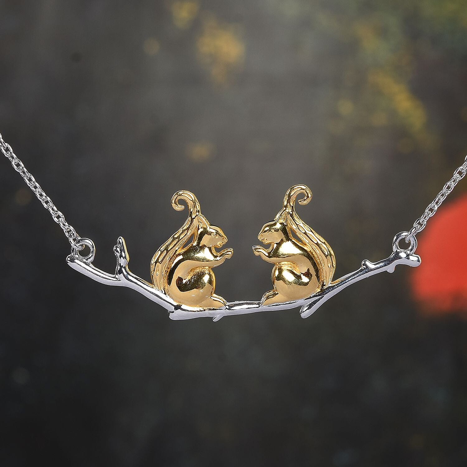 Platinum and Yellow Gold Overlay Sterling Silver Necklace (Size 18), Silver wt 6.70 Gms