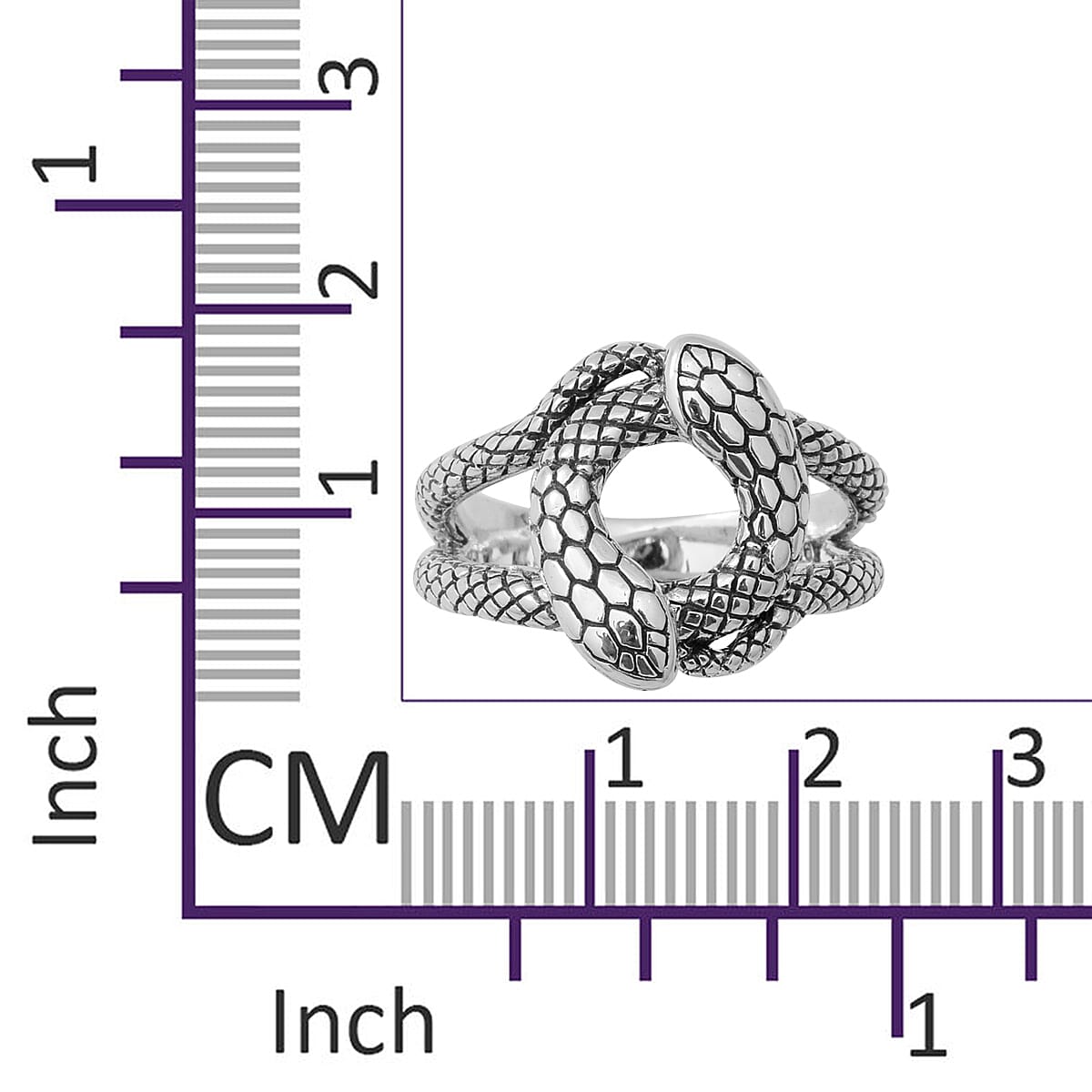 Thai Sterling Silver Snake Ring