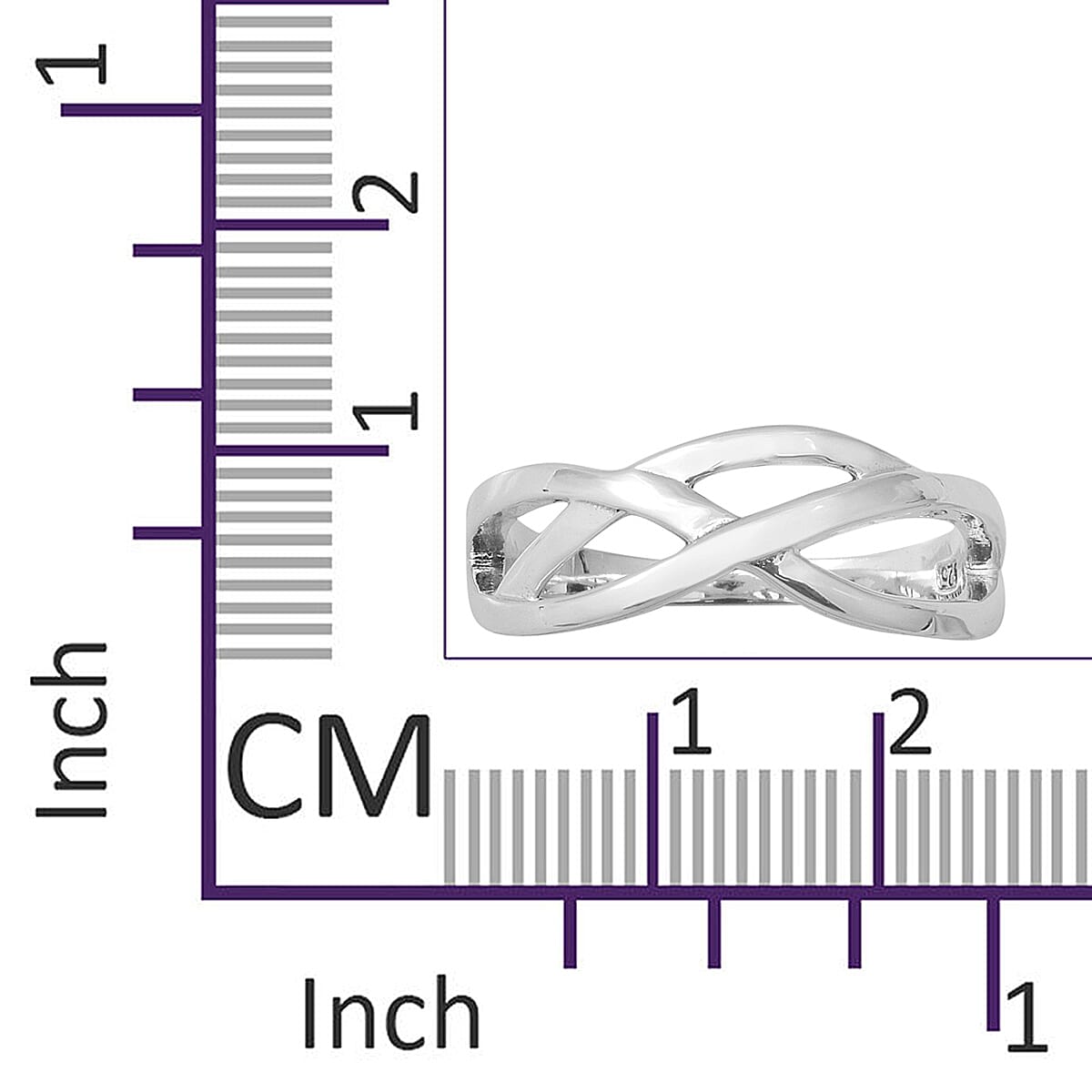 Thai Sterling Silver Crossover Ring